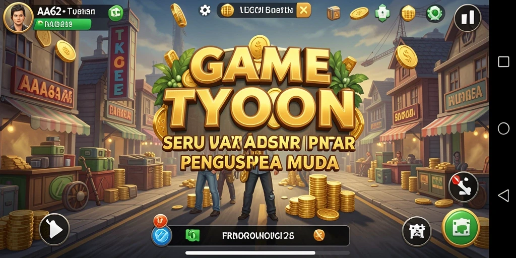 Tampilan gameplay AA62 yang menarik dan penuh strategi Tycoon.