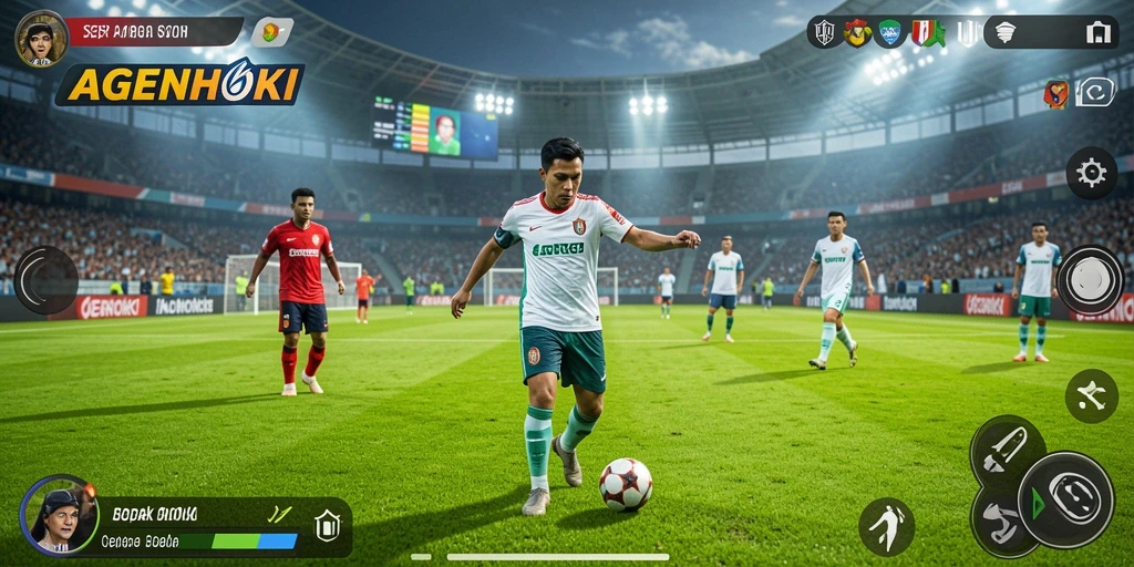 Tampilan gameplay AGENHOKI yang mendebarkan dan penuh aksi di lapangan.
