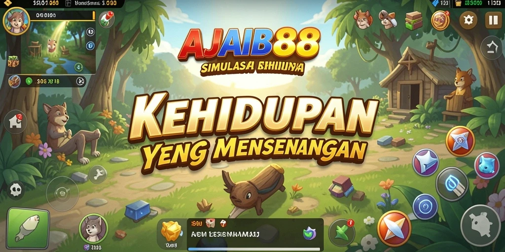 Screenshot gameplay AJAIB88 menampilkan interaksi karakter yang menarik.