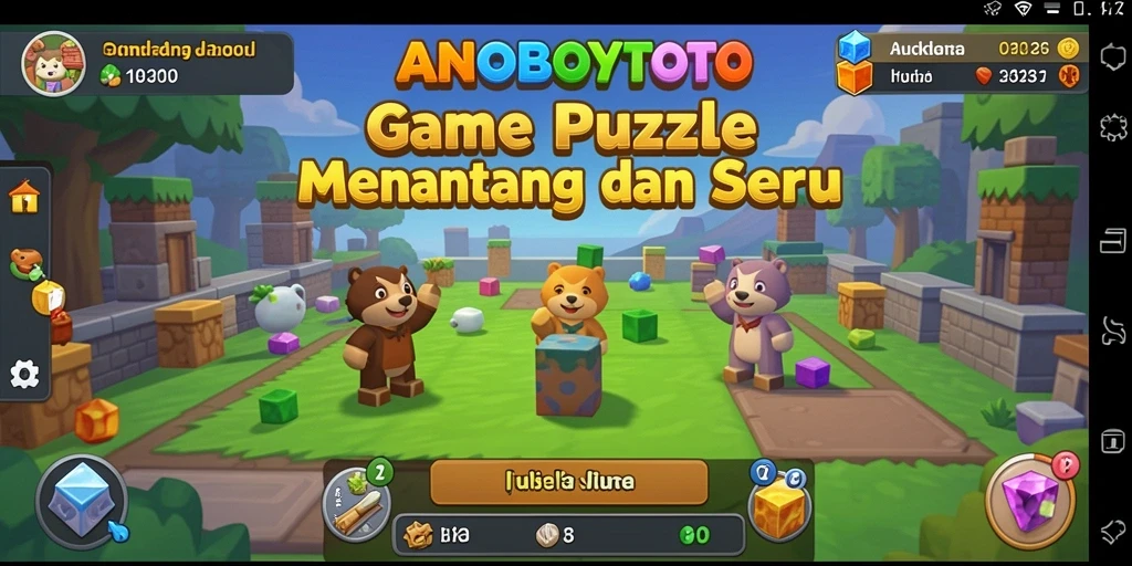 Tampilan gameplay seru dalam ANOBOYTOTO dengan tantangan Puzzle.