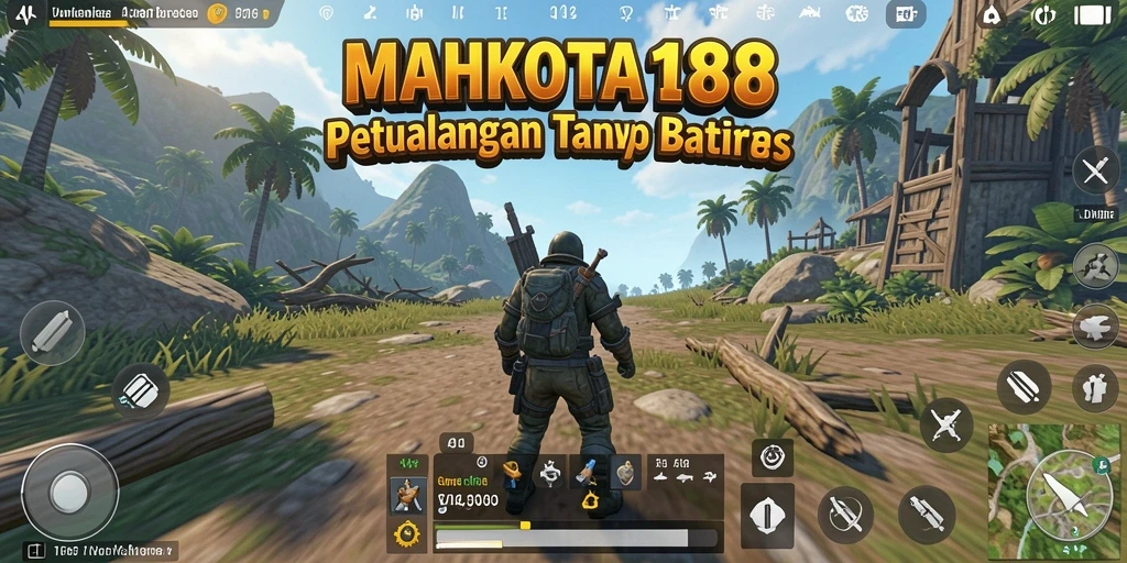 Tampilan gameplay MAHKOTA188 yang epik dalam dunia terbuka.