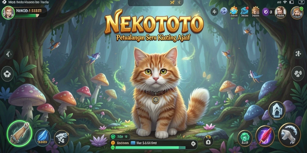 Gameplay menarik NEKOTOTO dengan karakter kucing lucu dalam petualangan seru.