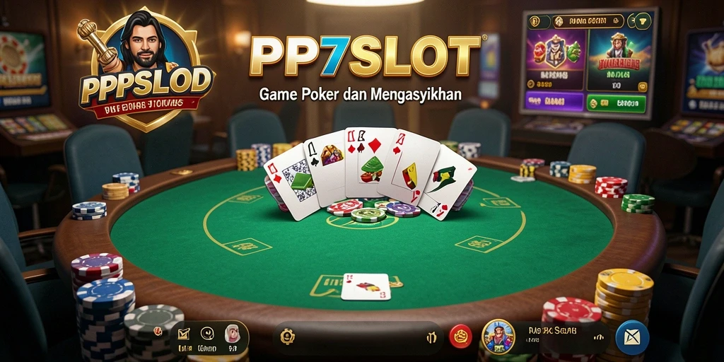 Tampilan menarik dari gameplay Poker di PP7SLOT.