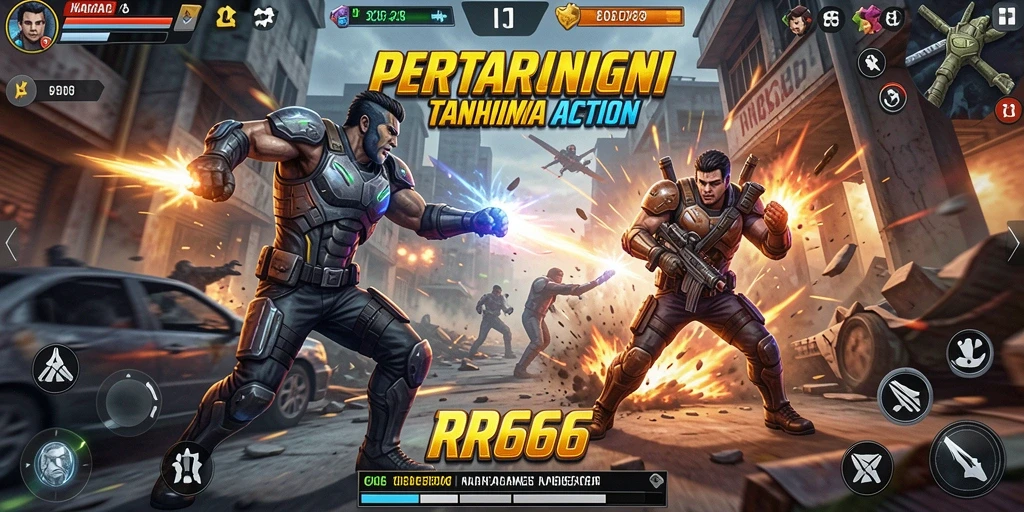 Screenshot gameplay RR666 menampilkan aksi seru dan grafis yang menawan.