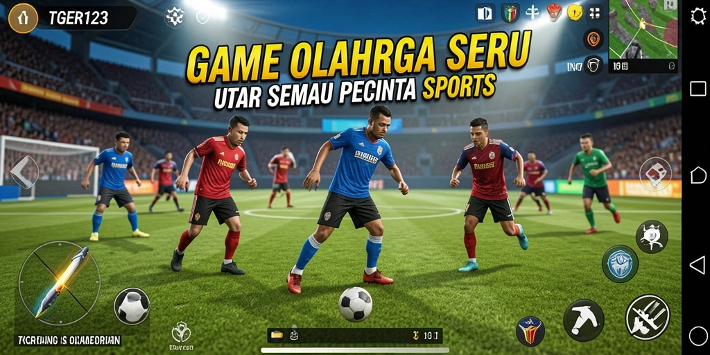 Tampilan gameplay TGER123 yang mendebarkan dengan aksi olahraga.