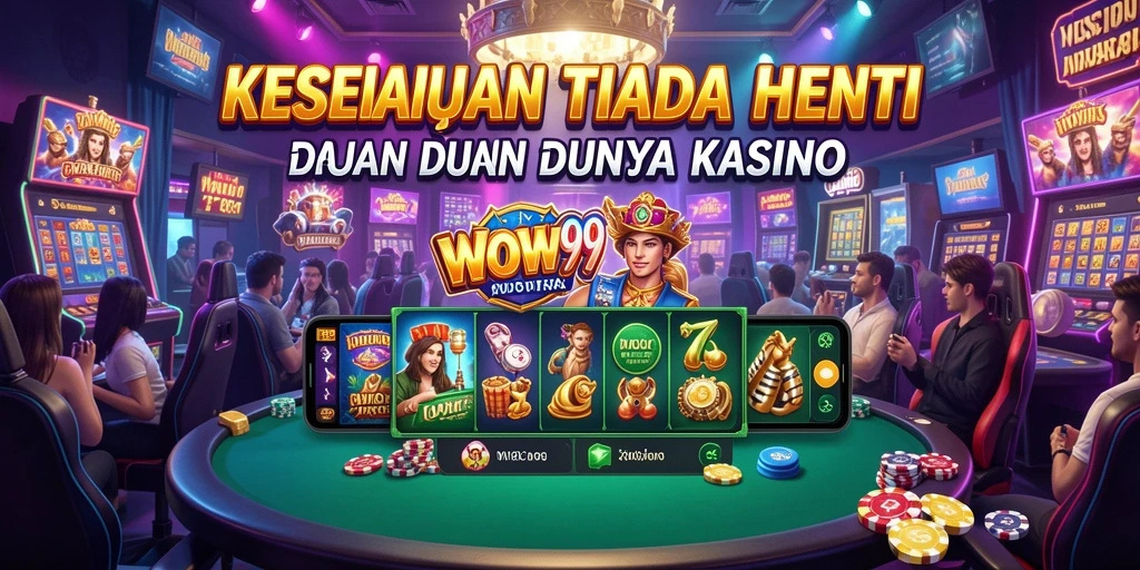 Screenshot gameplay WOW99 menampilkan suasana seru dalam permainan Kasino.